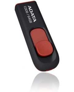 Pen drive adata 64gb usb 2.0 preto/vermelho