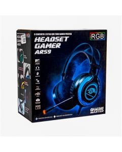 Headset Gamer K-Mex ARS9 - LED RGB - Conector P2 e USB - AR-S9300